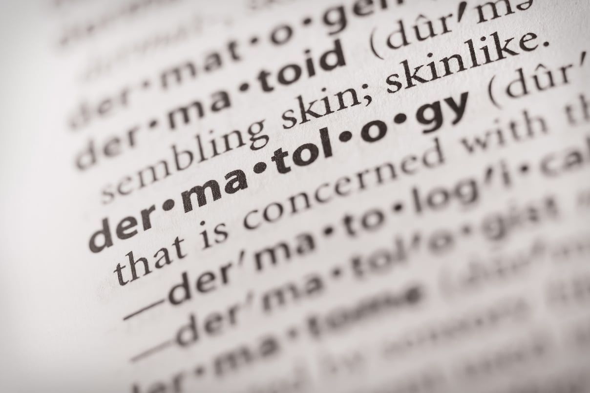 Dermatology Word in the Dictionary